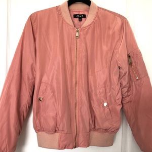 36 point 5 blush pink bomber jacket